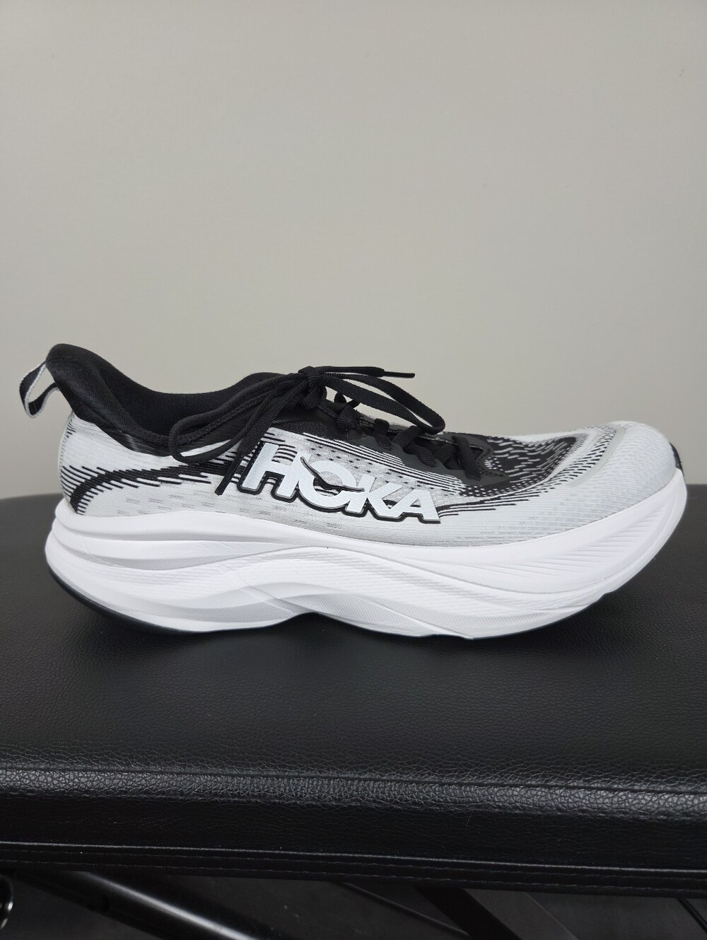 HOKA Skyflow White Black Women’s Running Shoes Size 8.5B Medium Athletic Sneaker - Picture 4 of 9